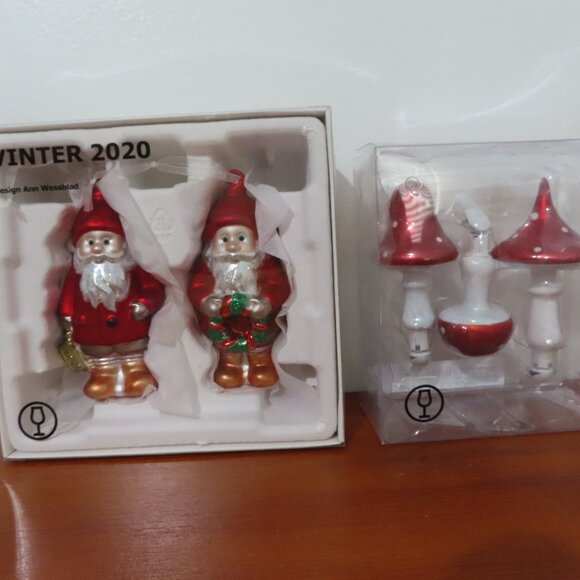 IKEA Vinter 2020 Gnome & Mushroom Christmas Ornaments - Picture 1 of 16